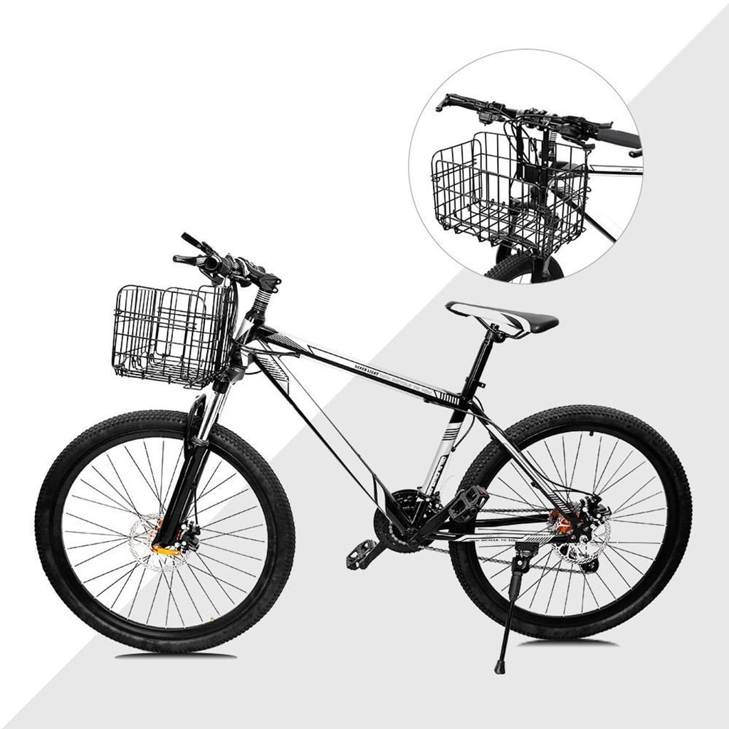 Foldable Bike Basket Wire Mesh Bicycle Front Handlebar Storage Rear Hanging US